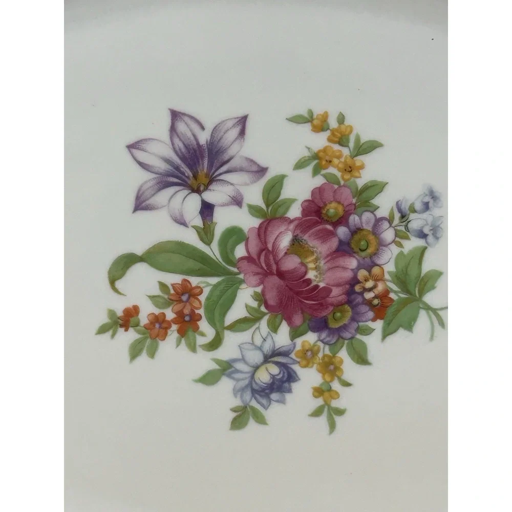 Vtg Wawel Meissen Flower Oval Serving Platter Poland 13